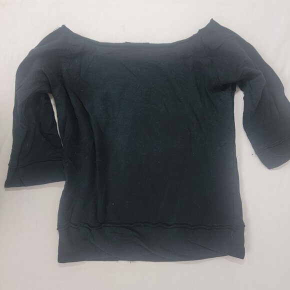 BandMerch Bleeding Through Women's Black 1/2 Sleeve Pullover Shirt Top SMALL - Picture 4 of 6